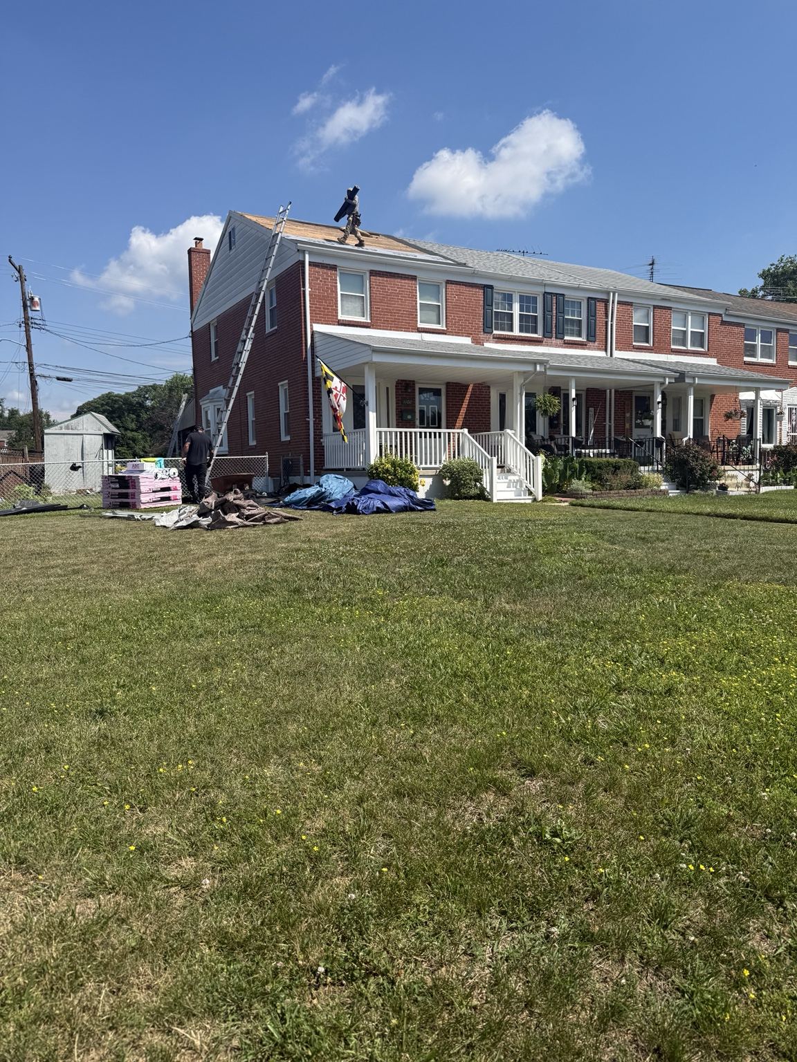 Residential roof installation